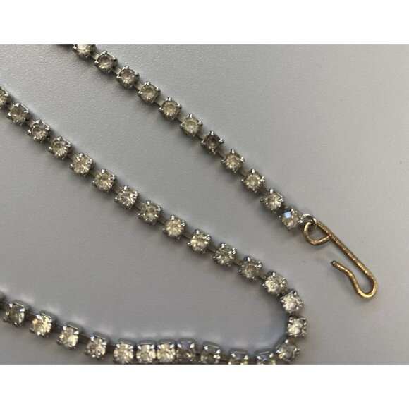 MCM Square Dancing Couple Rhinestone Pendant Necklace & Clip Earring Set Glass - Picture 10 of 13